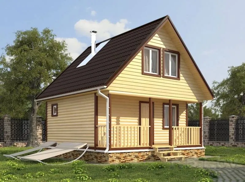 Каркасная баня Б-06, 58 м²