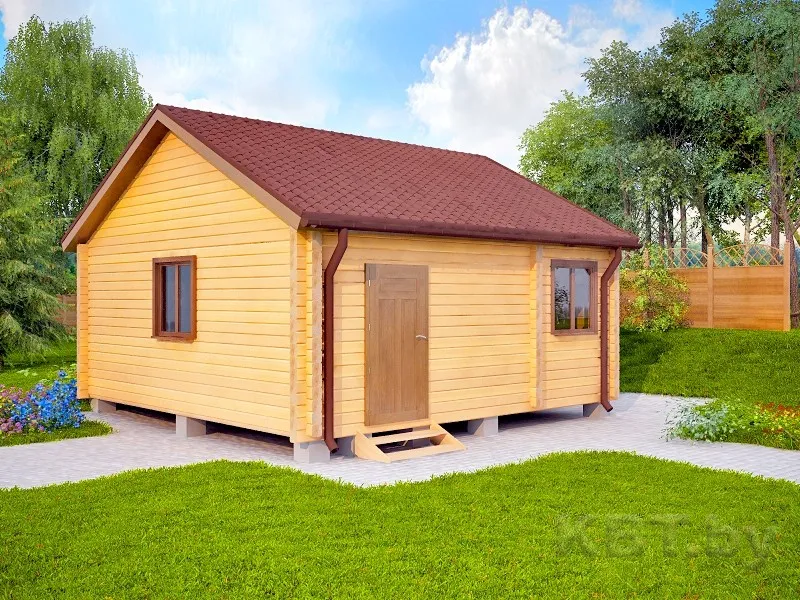 Каркасная баня Б-08, 29 м²