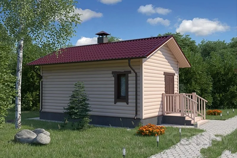 Каркасная баня Б-13, 36 м²