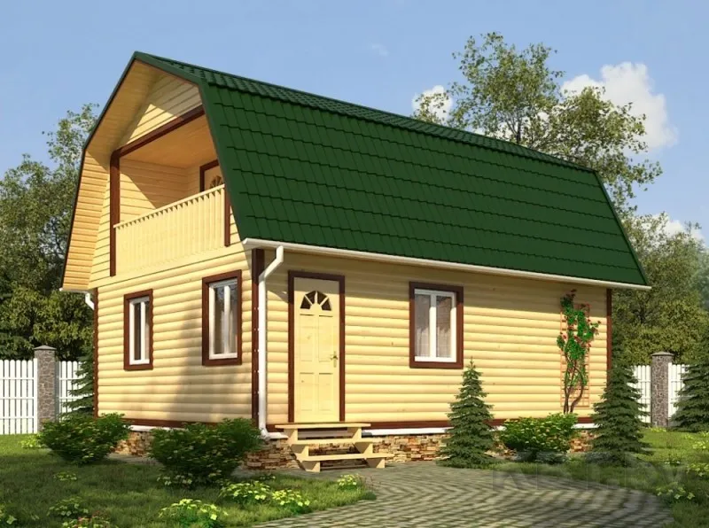 Каркасная баня Б-15, 81 м²