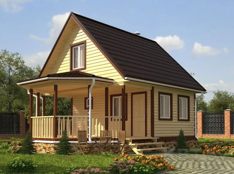 Каркасная баня Б-16, 65 м²