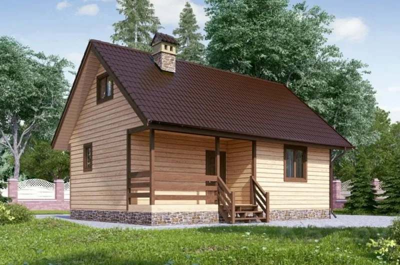 Каркасная баня Б-17, 58 м²