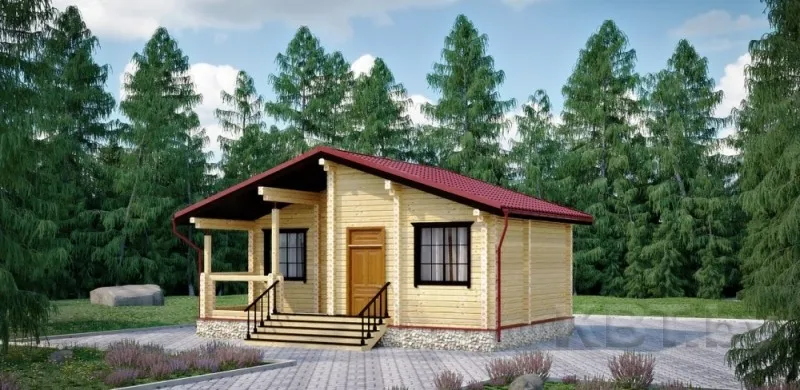 Каркасная баня Б-19, 34 м²