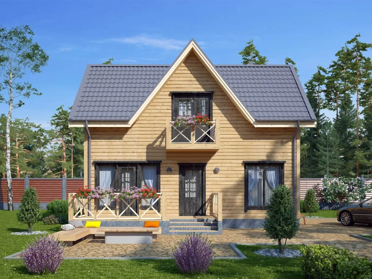 Каркасный дом Д-14, 100 м²