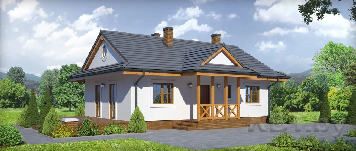 Каркасный дом Д-38, 84 м²
