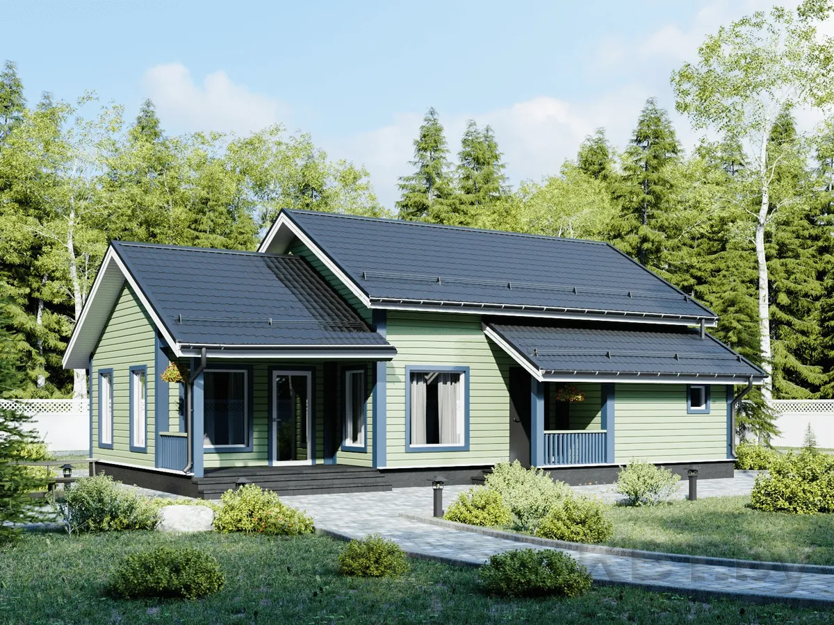 Каркасный дом Д-48, 82 м²