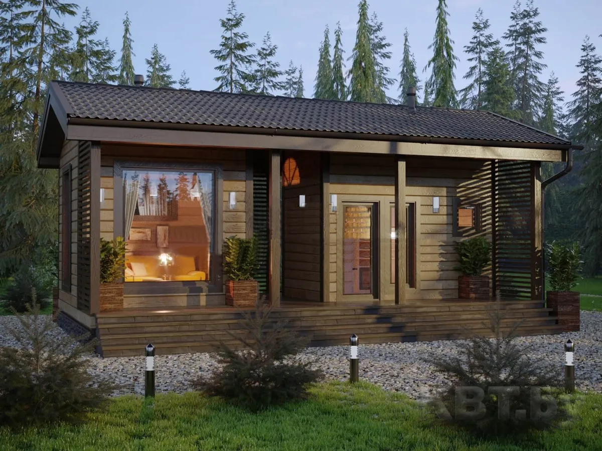 Каркасный дом М-01, 43 м²