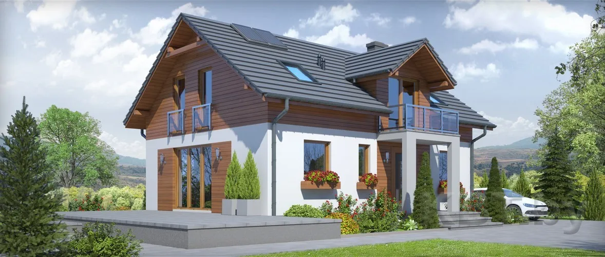 Каркасный коттедж Д-05, 153 м²