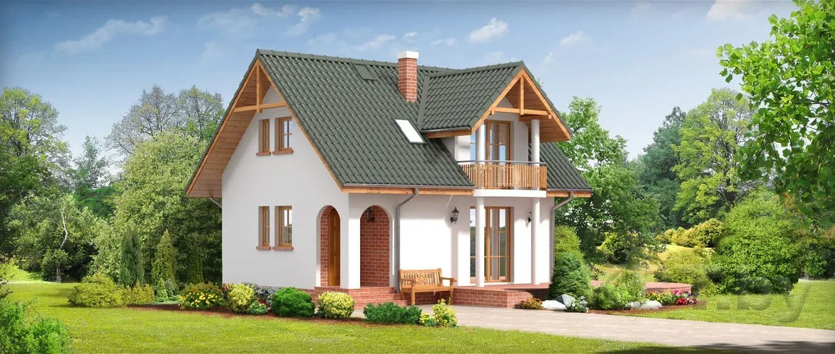 Каркасный коттедж Д-09, 89 м²