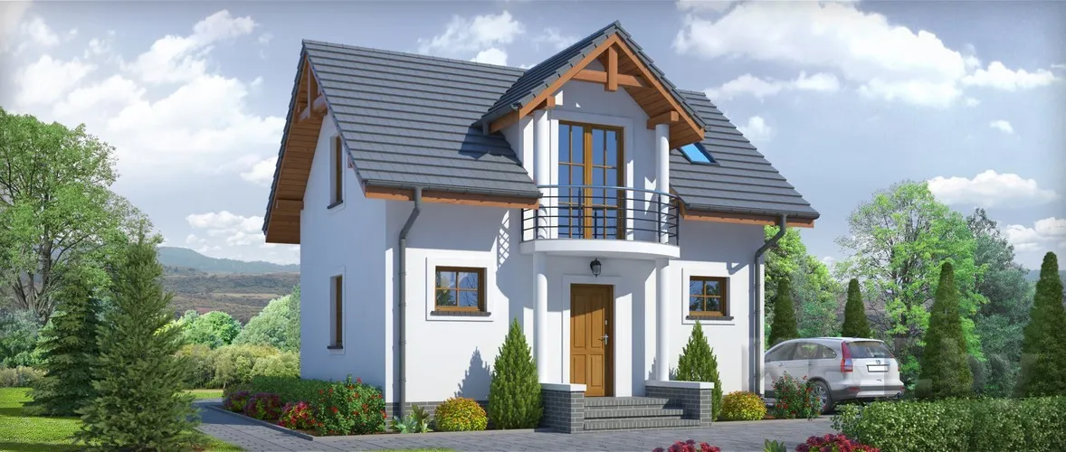 Каркасный коттедж Д-12, 83 м²
