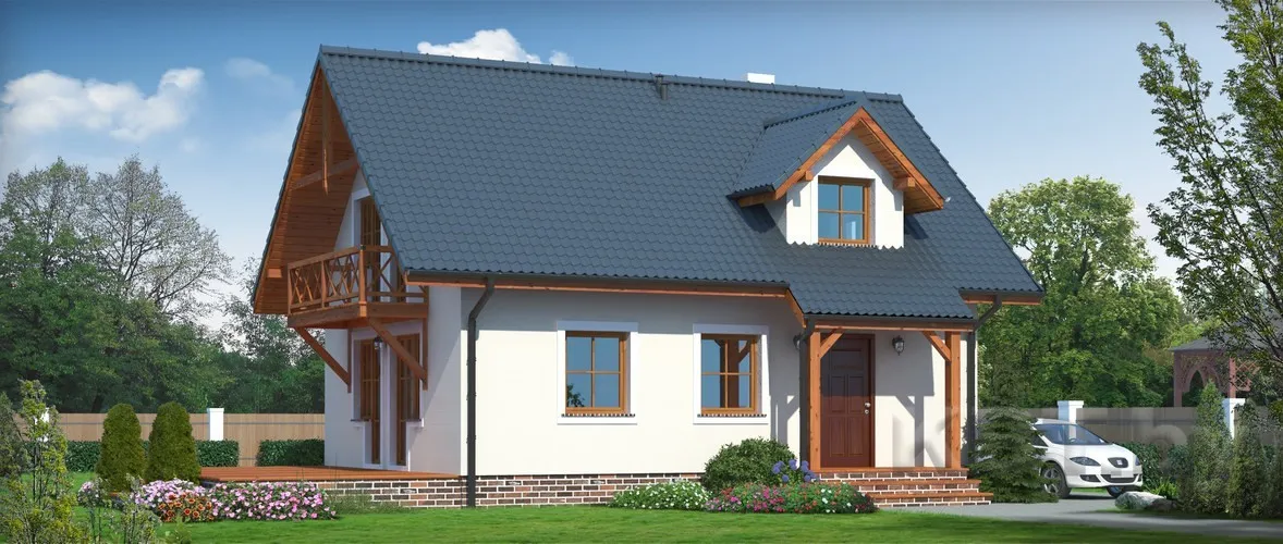 Каркасный коттедж Д-16, 132 м²