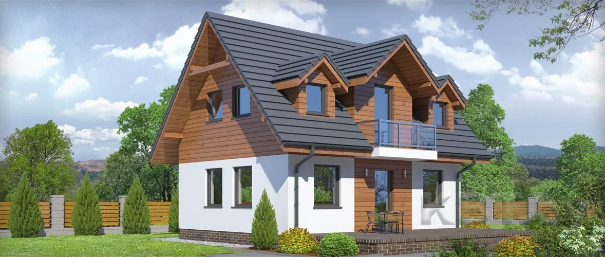 Каркасный коттедж Д-57, 106 м²